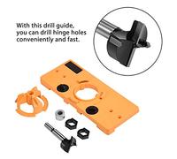 Spacnana Jeu de Guides de Perçage avec Charnières, Guide de Perçage de Charnière en Plastique Durable pour Trous de Charnière Précis de 35 Mm, Utilisation dans le Travail du Bois