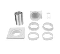 Spacnana Kit de Tuyau D'évacuation pour Sécheuse, Coude à 90 Degrés | Tuyau en Feuille D'aluminium PVC, Extrémités à Double Joint, Coude à 90 Degrés, Connecteur de Joint en Caoutchouc, Diamètre