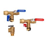 Spacnana Kit de Vanne de Chauffe-eau sans Réservoir 3/4" NPT avec Vannes D'isolement en Laiton et Soupape de Surpression pour Chauffe-eau électriques à Gaz Rheem Navien