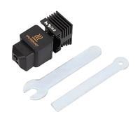 Spacnana Kit Hotend, extrémité Chaude D'extrudeuse de Remplacement avec Buse en Acier trempé pour Imprimante 3D, Gorge Entièrement Métallique, Panneau Isolant en Alliage de Ti, Bloc (0,2 mm)