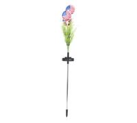 Spacnana Lampe Solaire Drapeau Américain, à énergie Solaire, 2 Modes d'éclairage, Idéale pour la Célébration du Jour de l'indépendance dans Les Jardins et Les Patios