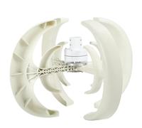 Spacnana Lanterne d'éolienne, Générateur d'axes Verticaux à 4 Pales en Acier allié 1200W pour Charger des Bateaux et des Maisons Mobiles (12V)