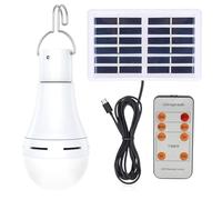 Spacnana LED avec des Aliments Solaires Réglables avec Minuterie pour L'éclairage D'urgence Interne/Externe, IP65 White White Waterprent 1 unité (1 paquet)