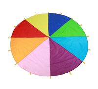Spacnana Les Enfants Jouent au Parachute, à Un Exercice de Jeu en Plein Air Arc-en-Couleur Multicolaire, à la de la Coopération par équipe, Bénéfique pour Les Aides à (3,6 m / 11,8 Pieds)