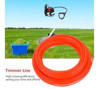 Spacnana Ligne de Coupe Ronde Pratique pour la Trace de Coupe de Coupe-coupeur, efficacité de élevée, Matériau en Nylon, 3 Mm de Diamètre, 15 M de Longueur, Jaune (Rouge 2,4 mm * 15m)