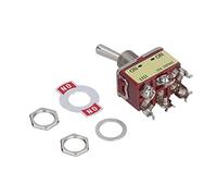 Spacnana Lot de 20 Interrupteurs à Bascule en Acier Inoxydable ABS, 6 Bornes, Interrupteur à Bascule AC 250 V 15 A, Connexion à Vis à 2 Positions pour Panneaux de Commande, Réparation d'équipement