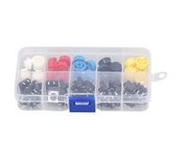 Spacnana Lot de 25 Interrupteurs Tactiles Ronds, 12 X 12 X 7,3 Mm, 4 Broches, Bouton Poussoir SMD, Interrupteur à clé momentané PCB avec Capuchon, pour Bricolage, Réparation électronique, Imprimante,