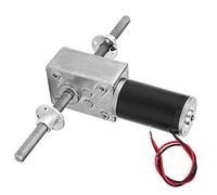 Spacnana M8 Double Arbre Moteur à Engrenage à Vis sans Fin, Rapport 200:1 | Entraînement fileté à droite DC 12 V, dents en acier et engrenage à vis sans fin en cuivre, double roulement à billes,