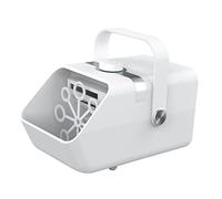 Spacnana Machine à Bulles Souffleur de Bulles Automatique ABS avec 8 Trous 2 Vitesses Pot de 450 ML Prise Directe USB Type C pour Fêtes Mariages Anniversaires Jardin Enfants et Usage Familial (White)