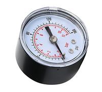 Spacnana Manomètre Mécanique à Montage Arrière BSPT de 1/8 Pouces pour Eau, Air 0-200 Psi 0-14 Bar, Piscine Domestique et Aquarium (0-160psi,0-11bar)