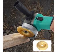 Spacnana Meule, Disque de Façonnage Extrême en Acier, Accessoire de Meuleuse d'angle, Diamètre 100 Mm pour Projets en Bois et en Béton (Plaque à découper racine incurvée dorée E1-531)