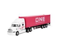 Spacnana Modèle de Camion Porte-conteneurs à l'échelle 1:48 avec Caractéristiques Sonores et Lumineuses, Alliage et Matière Plastique, pour Les Enfants de Plus de 3 Ans (Pink)