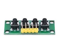 Spacnana Module de Clavier à 4 Broches, Interrupteur de Commande de Clavier PCB à 4 Boutons, Touches Indépendantes, Conception de Carte Compacte pour Expériences électroniques, Projets de Bricolage