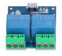 Spacnana Module de Relais USB, Commutateur de Commande Intelligent, Carte Relais 2 Voies avec LED, Idéal pour les Projets d'automatisation et les Applications de Contrôle à Distance