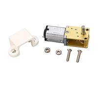 Spacnana Moteur à Engrenage à Vis sans Fin 3 V Mini Moteur à Engrenages de Réduction en Alliage de Zinc et Laiton 1 Arbre 1 236 Rapport 30 Tr/min avec Siège Fixe pour Transmission de Modèle de Robot