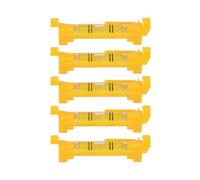 Spacnana Niveau de Ligne de Ficelle 5 Pièces, Niveau à Bulle de Haute Précision avec Crochets Moulés pour Gouttières de Plomberie de Maçonnerie, Matériau ABS Acrylique Transparent