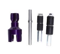 Spacnana Outil de Filetage de Tuyau Externe Interne intégré, Outil de Coupe de Filetage de Tuyau en Acier allié 40Cr pour Perceuse électrique, avec Bielle à Tige Hexagonale pour Tailles