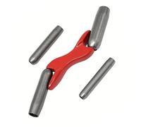 Spacnana Outil de Jointoiement Maçonnerie 1/2 5/8 3/4 7/8 Pouce, (rouge) | Brique Joint Finisseur, Demi à Sept Huitième Pouce, Aluminium Acier Inoxydable, Double extrémité, pour Maçonnerie de Mur