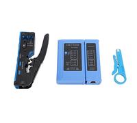 Spacnana Outil de Sertissage RJ45, Acier allié PVC, Kit de Sertissage de Câble Réseau avec Mini-dénudeur Testeur, Parfait pour la Configuration Ethernet