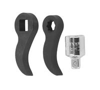 Spacnana Outil de Tête D'adaptateur de clé de Levier, Fixation de Barre de Levier à Cliquet, Entraînement de 1/2 Pouces, Profil carré 8 Points, Tête D'angle Réglable pour les Espaces