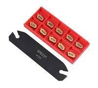 Spacnana Outil de Tournage de Tour, Outil de Coupe de Métal avec Inserts en Carbure, Lame à Rainurer de 26 Mm pour les Tâches de Semi-finition de l'acier