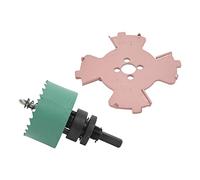 Spacnana Ouvre-trou de Projecteur, Coupe-trou sans Bordure en Acier allié avec Tige Hexagonale de 75 Mm, Outil de Contre-fente de Positionnement Central pour Utilisation de Plaques de Plâtre et de