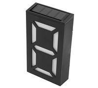Spacnana Panneau d'adresse Solaire LED ABS avec Panneau en Polysilicium IP55, éclairage de 8 Heures, 2 Modes de Contrôle pour Mur Extérieur, Cour, Jardin, Entrée