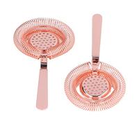Spacnana Passoire à Bar Passoire à Cocktail à Boisson Filtre Fin Professionnel en Acier Inoxydable avec Vernis Miroir pour Barman Restaurant Fête Maison Bar (Or Rosé)