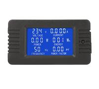 Spacnana PEACEFAIR PZEM-020 AC Moniteur Numérique Multifonction Power Energy Tension Testeur de Courant 10A avec Rétroéclairage Écran LCD Alarme de Surcharge pour la Mesure des Paramètres