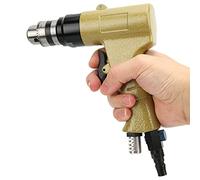 Spacnana Perceuse à Poignée Pistolet Pneumatique, Réversible CW CCW 3/8 | Engrenage en alliage trempé pour acier et bois, corps en aluminium léger, commande de déclenchement à une main, convient
