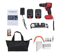 Spacnana Perceuse-visseuse sans Fil 21 V, Marteau Perforateur 3 en 1 avec Mandrin Métallique sans clé, 2 Batteries 1300 MAh, Chargeur Rapide pour les Travaux de Maçonnerie en Bois (Prise UE 230V)