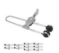 Spacnana Pince de Grille à Levier en Acier Inoxydable, 10 Clips de Montage pour Carrelage pour Installation au Plafond Suspendu, Opération Facile à une Main avec Prise Sécurisée pour les Tés