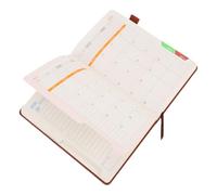 Spacnana Planificateur Quotidien 2026, Couverture en Cuir PU, Carnet de Rendez-vous Horaire, 200 Feuilles pour l'organisation Personnelle