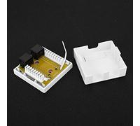 Spacnana Plaque Murale RJ45 à Double Port, Conception d'angle Flexible, Boîtier Réseau de qualité Supérieure pour Les Solutions de Câblage et d'extension de Bureau à Domicile