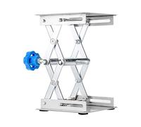 Spacnana Plateforme de Laboratoire en Acier Inoxydable, Instrument de Chimie Réglable, 100 X 100 X 160 Mm, Parfait pour les Expériences de Physique et de Biologie (manche bleu)