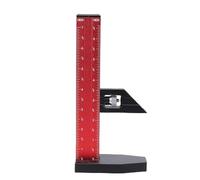 Spacnana Règle de Hauteur de Table de Scie, Outil de Mesure de Profondeur en Alliage D'aluminium de 0 à 7 Pouces avec Bloc Coulissant à Double échelle pour le Réglage de la Scie à Table