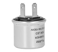Spacnana Relais de Clignotant LED à 2 Broches, Relais de Clignotant 12 V, Faible Consommation D'énergie avec Coque en Aluminium pour la Plupart des Voitures et Motos