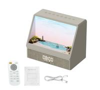 Spacnana Réveil Sunrise avec Machine à Bruit Blanc et Haut-Parleur Bluetooth avec 13 Scènes Lumineuses, Télécommande pour Usage Domestique (Réveil Sunrise avec BT)