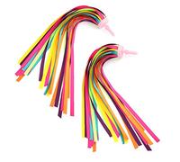 Spacnana Ribbons à Gland à Vélo de 1 Paire, Beaux Banderoles de Guidon Multicolore, Décoration de Vélo Amusante pour Enfants Accessoires de Vélo de Scooter pour Enfants (1)