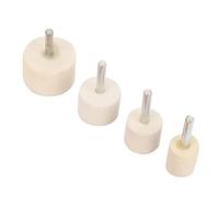 Spacnana Roue de Polissage en Feutre 4 Pièces, Poudre d'oxyde de Cérium 230g, Roues de Polissage en Laine pour Kit de du Verre et de la Céramique