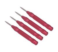 Spacnana Spacnana Poinçon Central, Ensemble d'outils 4 Pièces en Acier Rapide, Outil à Main Durable pour le Marquage de Précision sur l'Acier et le PVC (BLUE) (BLUE) (rouge)