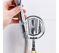 Spacnana Support de Base de Pomme de Douche en ABS, Support de Pulvérisateur Réglable à 360 Degrés avec Ventouse, Conception Légère Adaptée à la Plupart des Douches