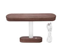 Spacnana Support de Montre en Bois avec Veilleuse, Lampe de Table sans Fil Rechargeable pour L'organisation de Bijoux et de Bracelets, Décoration de Maison