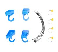 Spacnana Support de Tuyau de Piscine et Kit de Serrage, Accessoires de | avec 4 Colliers de Serrage en Acier Inoxydable, 10 Sangles D'attache, pour Pompes de Piscine Hors Sol, Filtres, Tuyaux
