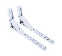 Spacnana Support D'étagère Pliant Triangulaire en Acier, 2 Paquets, Montage Mural Blanc avec 8 Vis pour Gagner de L'espace, Bibliothèque de Table, Clins (12 pouces)