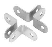 Spacnana Support en L 20 Pièces, Renfort D'Angle en Acier Inoxydable à Angle Droit avec Kit de Jeu de Vis, pour Armoire, Bibliothèque, Armoire, Placard