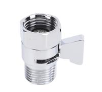 Spacnana Vanne de Contrôle de Débit de Pomme de Douche, Régulateur de Débit D'eau en Acier Inoxydable de 1/2 Pouces, Vanne D'arrêt avec Joint étanche pour Pulvérisateur de Bidet de Douche (SILVER)