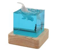 Spacnana Veilleuse Baleine Blanche Fabriquée à la Main, Lampe de Mer Profonde Alimentée par USB, Décor Océanique Unique pour Chambre à Coucher et Salon