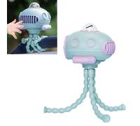 Spacnana Ventilateur de Poussette Silencieux, Clamp/Holder de Refroidissement sur USB, Ventilateur sans Lame, Rechargeable, 3 Vitesses, Veilleuse pour Siège de Voiture de bébé, Berceau de Voyage