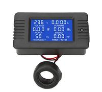 Spacnana Volt Ampèremètre, Moniteur de Puissance à Affichage Numérique, Test de Courant de Tension d'énergie, avec Grand écran LCD, Facteur de Puissance, pour une Utilisation en Intérieur